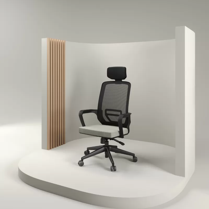 Cadeira Adrix Presidente com Apoio de Cabeça e Mecanismo Relax Plaxmetal