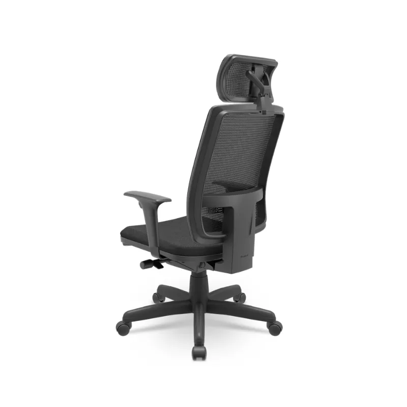 Cadeira Presidente Brizza Tela Backplax - Base Standard - Braço Regulável - Plaxmetal